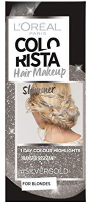 L'Oreal Colorista Hair Makeup Shimmer Silver Gold Temporary Blonde Hair Colour 30ml