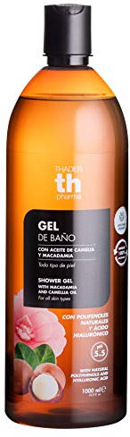 Thader Th Pharma Gel de baño con Aceite de Camelia y Macadamia Polifenoles para todo tipo de piel, 1000 ml