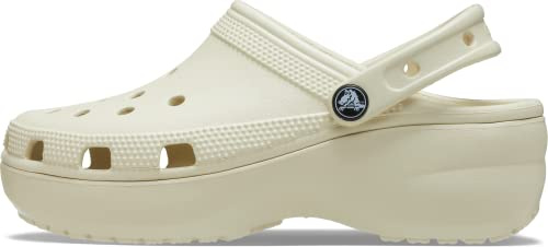 Crocs Femme Classic Platform Clog W Sabots, Bone, 36/37 EU