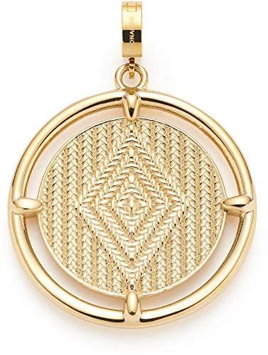 Leonardo Jewels Clip&Mix Limano Anhänger, Ketten-Anhänger aus Edelstahl, Ornament-Amulett, Münzen-Design, Damen-Schmuck, Goldig, 022883