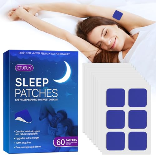 60 pcs Schlaf Patches, Ganz Natürliche Tiefschlafpflaster, Verbesserte natürliche Tiefschlaf Patches, Schlaf Aids Schlaf Patch zur Verbesserung Last All Night für Männer und Frau (A)