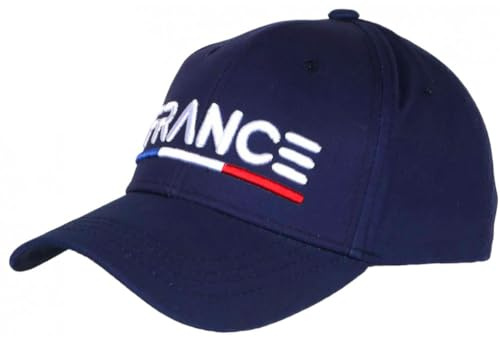 PAYS Casquette France Bleu Blanc Rouge Drapeau Tricolore Classe - Taille Unique - Bleu