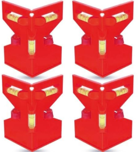 Junterone de poste 4 piezas para nivelación de mangueras, postes y , herramienta de plegable con 3 viales, de manguera ajustable con hebilla elástica