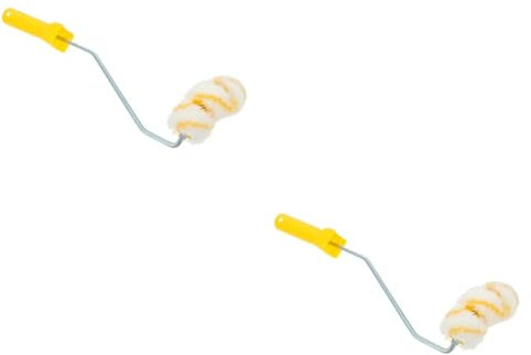 Healeved 2 Piezas Cepillo para Conductos Curvos Rodillo De Tubo Rodillo De Pintura para Tubo De Pintura Rodillo para Pintar Paredes Rodillo De Pintura De Espuma Planchar