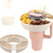 Huifoo Snackteller mit Deckel für Stanley Cup 40oz, Snack Schale kompatibel mit Stanley Quencher 40oz Tumbler mit Griff, Silikon Snack Tablett mit 4 Fächern