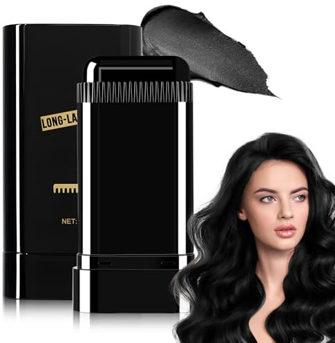 Safe and Convenient Comb Hair Dye, Waterproof and Sweat-Proof Hair Dye Comb, Portable Hair Colouring Comb, 2 in 1 Instant Dye for Women & Men (Black)