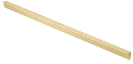 GTV Pillar - Tirador para muebles (aluminio, color oro claro, cepillado, delgado y elegante, para muebles altos, versátil, 360 x 18,5 x 10,7 mm, con tornillos, moderno y funcional)