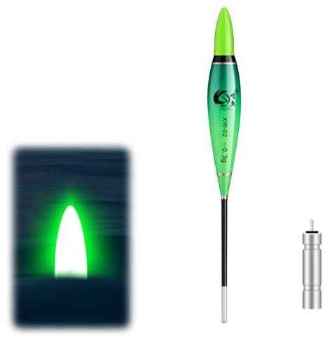 LED Angeln Posen, Nanomaterialien Angelposen, Smart Posen Angeln Knicklichter Angeln Zubehör mit Batterie, 0.2-0.5g Kann die Farbe ändern Angelzubehör für Tagsüber Und Nachts See Fluss Teich (A)