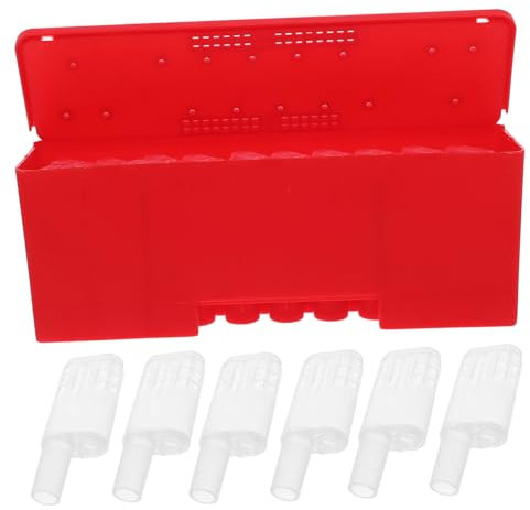 HAKIDZEL Königinkäfig-transportbox Mit Transparenten Käfigen Für Bienenhaltungskäfig Bienenkönigin Aufzuchtkäfige Bienenzellenbecher Imkereiausrüstung