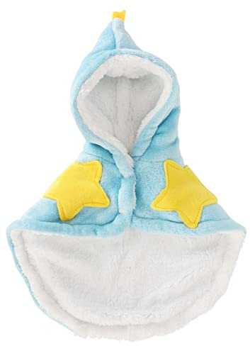 Kuuleyn Cappotto Invernale per Cani con Cappello, Mantella per Animali Domestici Cappotto per Cani in Flanella Caldo Morbido e Confortevole per il Freddo Invernale, Blu Cielo (METRO)
