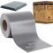 REXOO® PVC Sichtschutz Rolle Streifen Doppelstabmatten Zaun Folie Zaunblende inkl. 30 x Befestigungsclips Grau 19 cm x 35 m - 450 g/m²