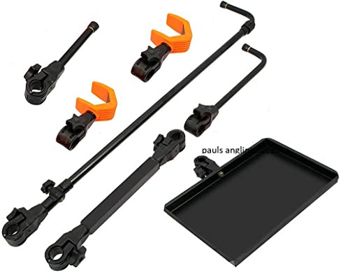 Fishing Chair Arm,Pole Hooks Rest Umbrella arm Accessory pack with Side Tray Fits 30mm legs ASL2