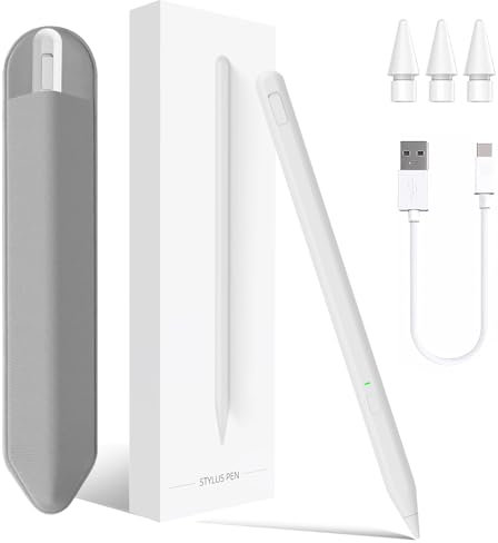 Stift für iPad 9. und iPad 10. Generation, Milikilo iPads Stift mit Stifthalter, Handflächenabweisung, Neigungsempfindlichkeit, für iPad 6/7/8/9/10, für i-Pad Pro11 und 12,9 Zoll, für i-Pad Air 3/4/5