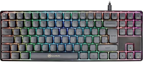 GAMIAC Teclado TKL90G, Kailh Red, Negro/Grís - Mecánico (ES)