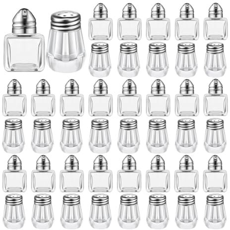 Kissmii Mini saliera e , spargispezie trasparente, piccolo spargispezie trasparente, colore