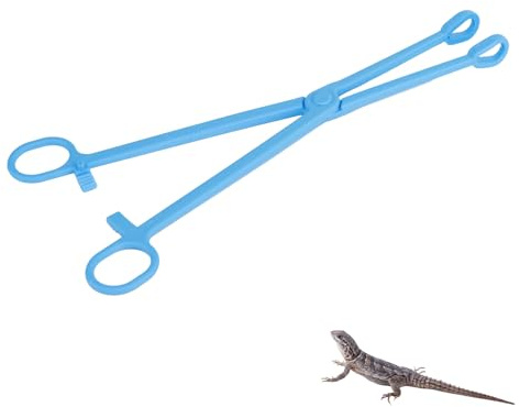 YXQ Reptile Tweezers Feeding Tong 24.5cm/9.64inch Long Plastic Clip Blue Tweezer Forcep for Tortoise Lizard Frog Spider Tarantulas