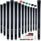 SAPLIZE Golfgriffe, 13er-Set mit komplettem Regripping-Kit, Standardgröße, Golfschlägergriffe aus Gummi, Schwarz