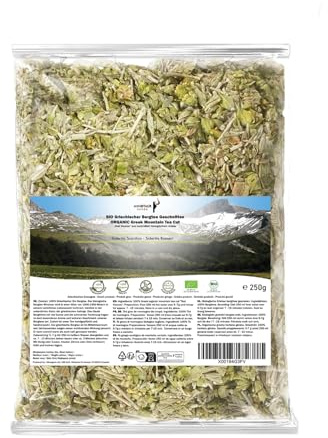 Minotaur Herbs | Tè greco di montagna biologico dell'Olimpo, tagliato, 250 g | Qualità premium da coltivazione biologica controllata