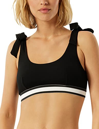 Schiesser Bustier Top Parte Superiore del Bikini, Nero, S Donna