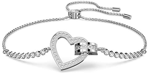 Swarovski Lovely Armreif, Weißes, Vergoldetes Damenarmband mit strahlenden Swarovski Kristallen