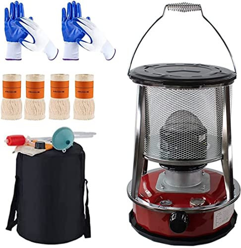 Petroleum Stove for Indoors, Portable Petroleum Heater, Mobile Petroleum Heater with 4 Replacement Cores, Petroleum Heating for Camping Outdoor Indoor A