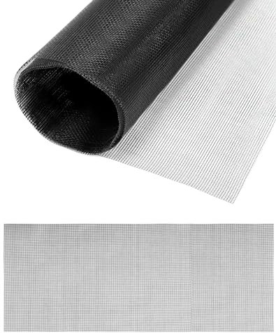 QWORK® Rouleau Moustiquaire, Filet Moustiquaire En Fibre De Verre, 120x300cm, Garde L'air Frais En Circulation, Noir, 18 Mailles