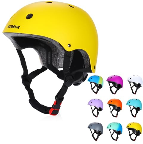 BURSUN Kids Bike Helmet Toddler Cycle Helmet for 2-15 Years Old Boys Girls -Lightweight, Adjustable Multi-Sport Helmet for Skateboard Cycle Roller Skateing Scooter BMX