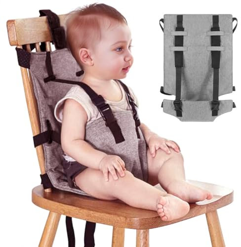 Asiento de arnés de viaje Silla alta portátil para bebé de viaje Asiento de bebé con arnés de seguridad Bolsa para padres Imprescindible para bebés Viaje esencial