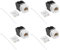 YINETTECH 4 Pcs CAT6a Keystone RJ45 Module Jack Socket Tool-free Network Panel Module CAT Raw Cable For Home Office Intelligent Building Wiring