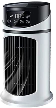 Climatiseur Portable,Petit Climatiseur Mobile Silencieux Ventilateur Refroidisseur D'Air,5 Vitesses,Ventes Flash Du Jour,Réservoir 300ml,Fonction Veilleuse,LEDs Colorées,Ventilateur Climatiseur