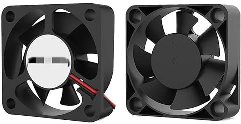 QKFTCSDW 2 Stück 5V 12V 24V 4010 40mm Lüfter 3D-Drucker Lüfter DC Bürstenloser Lüfter Ärmel/Kugelradiallüfter 40x40x10mm Lüfter(5V Oil XH2.54)