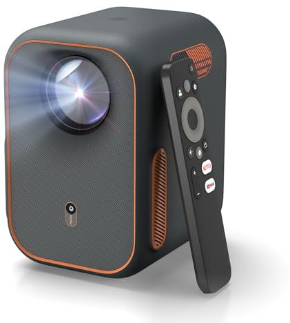 WEMAX Mini Proiettore Certificato Netflix & Google TV Smart Proiettore Portatile 4K & 1080P Nativo Dolby Audio WiFi Bluetooth Home Cinema Esterno