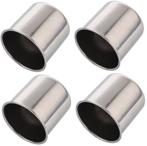 POPETPOP 4 Pezzi Bicchieri in Acciaio Inossidabile Impilabili per Bere Acqua tè Vino Adatti per Campeggio Asilo e Mense per Ragazzo Ragazza