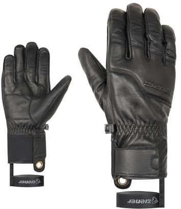 Ziener Guanti da sci GISMON-Z da uomo/sport invernali | Primaloft, pelle, touch, nero, 8