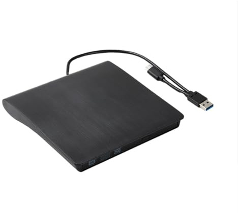 NONDK USB 3.0 Type-C DVD-Brännare 2-I-1 Slim Extern CD-RW DVD-ROM Optical Drive Writer Reader Player Recorder Portable