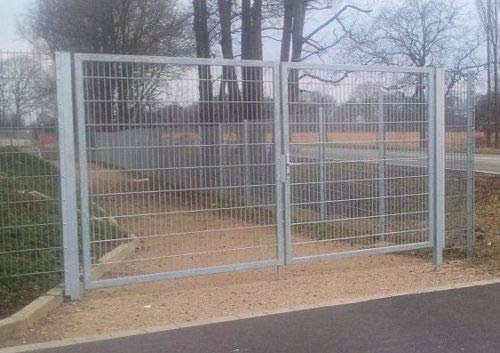 Doppelflügeltor Gartentor Industrietor MattenTor Einbaubreite 500cm x Höhe 200cm / Einfahrtstor Rahmen 60 x 30mm