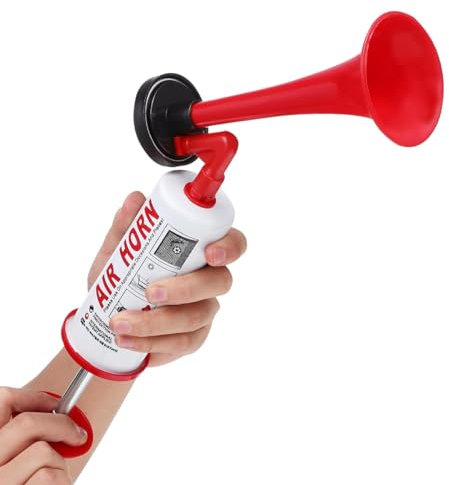 POFET Handpumpen-Lufthorn-Trompete - Lautes und effektives Bootssignal-Warnhorn,Druckluftfanfare Luftdruckfanfare Sicherheit Fanfare Gashupe Hupe Tröte Gashorn Stadion Air Horn