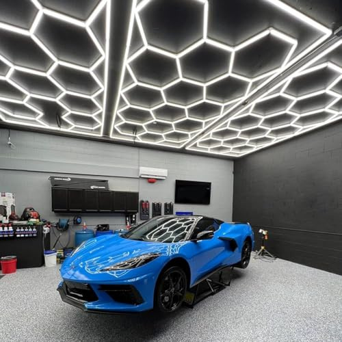 rivestiiltuogarage Plafonnier LED nid d'abeilles, design, pour atelier, garage automobile, station de nettoyage, bureau, réparateur de pneus, atelier polissage auto