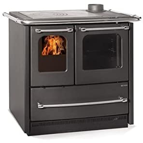 Poêle à bois 3 en 1 Four Plaque Easy Evo La NORDICA 7.5 kW Bûche 33 cm Chauffe jusqu'à 215m3 Conduit Ø 130 mm Haute Qualité