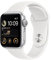 Apple Watch SE (2. Generation) (GPS, 40mm) Smartwatch - Aluminiumgehäuse Silber, Sportarmband Weiß - Regular. Fitness-und Schlaftracker, Unfallerkennung, Herzfrequenzmesser, Wasserschutz