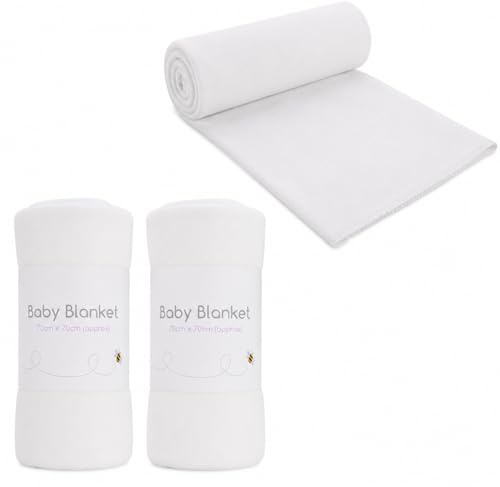 Lot de 3 couvertures polaires super douces pour bébé dès le nouveau-né, idéales pour berceau, landau, voiture, couffin, poussette, voiture et utilisation quotidienne en général, les animaux de