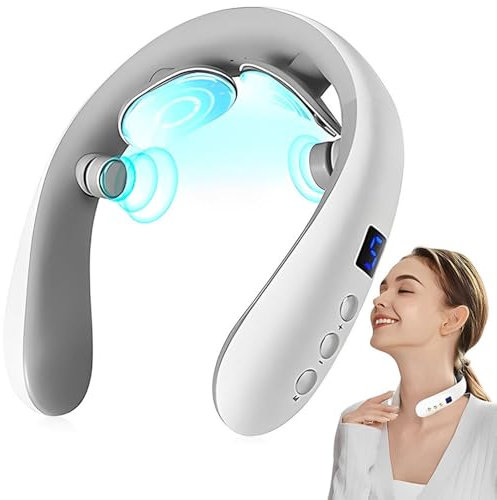 Massaggiatore Cervicale,Massaggiatore per collo con funzione di riscaldamento,riscaldamento intelligente,Ridurre efficacemente l'affaticamento muscolare del collo