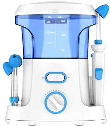 Sistema de irrigación de los Senos nasales, irrigador Nasal eléctrico con regulación de Voltaje Continua de 10 velocidades, Tanque de Agua Desmontable de 600 ml, Boquilla giratoria de 360°, a