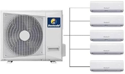 42000BTU Ductless Multi 9k Zones Mini Split Air Conditioner & Heater - 5 Zones