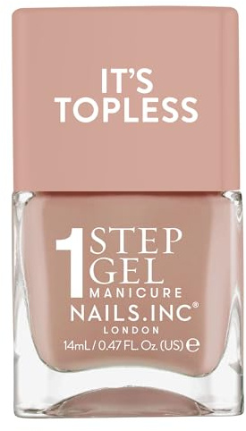 Nails Inc Topless Madison (Sommerbräune) – Gel-Nagellack ohne UV – 1-Schritt-Maniküre mit ca. 8 Tagen Halt – Schnelltrocknend, vegan & 21-free – Für Kinder & Erwachsene – ohne Base Coat & Top Coat