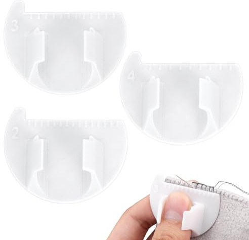 Lyreh 3uds Bloqueo Puntada al Borde, Regla de Dedo para Coser de 2/3/4mm Ayuda Acolchado y Costura para Principiantes