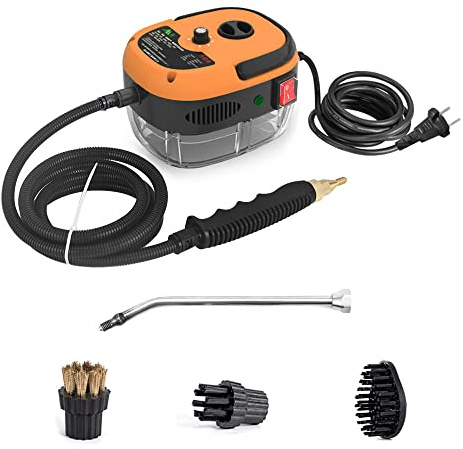 Sunydog Pulitore a Vapore Portatile Portatile da 2500 W Macchina per la Pulizia a Vapore pressurizzata ad Alta Temperatura con testine per mobili da Cucina Bagno Auto