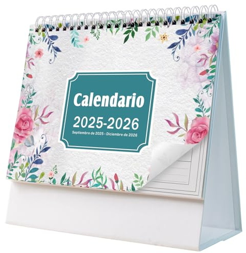 AEYAKA Calendario de Escritorio 2026 Calendario Noviembre de 2025 - Diciembre de 2026, 20 x 20.5 cm Español A06