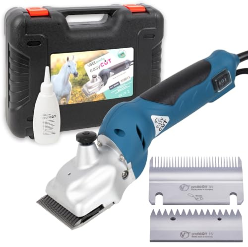 VOSS.farming easyCUT Pferdeschermaschine Blau Aesculap Schermesser Set