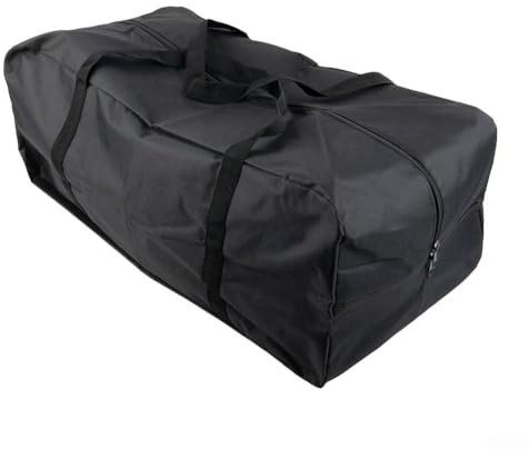 Yuanpgky Bolsa de gimnasio de gran capacidad para camping, senderismo, fitness, almacenamiento de tienda de campaña, bolsa de equipaje, tela Oxford 600D, impermeable, plegable, deportiva, color negro